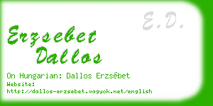 erzsebet dallos business card